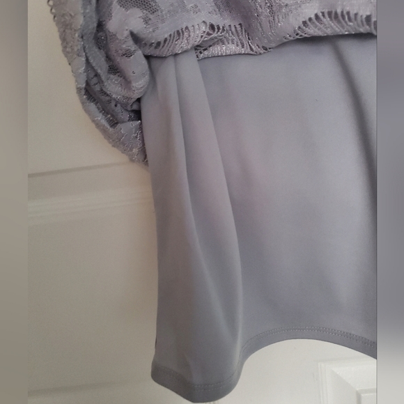 Rabbit Rabbit Rabbit Designs Gray Lace Cocktail Dress - Picture 5 of 5